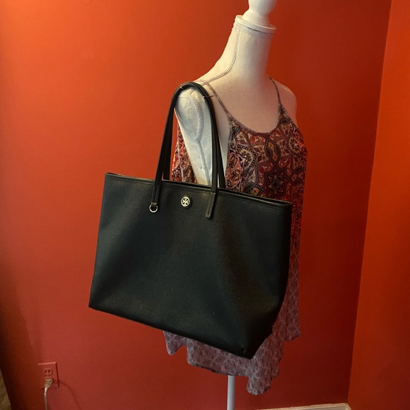 Tory Burch Black Leather Tote - Picture 3 of 16